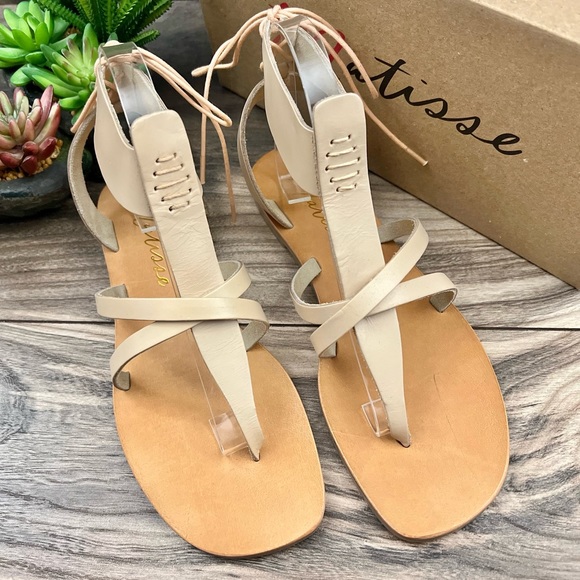 NIB Matisse Sunnie Gladiator Leather Sandal Natural - Picture 5 of 15